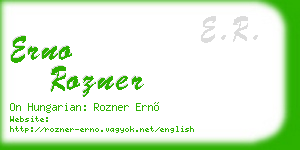 erno rozner business card